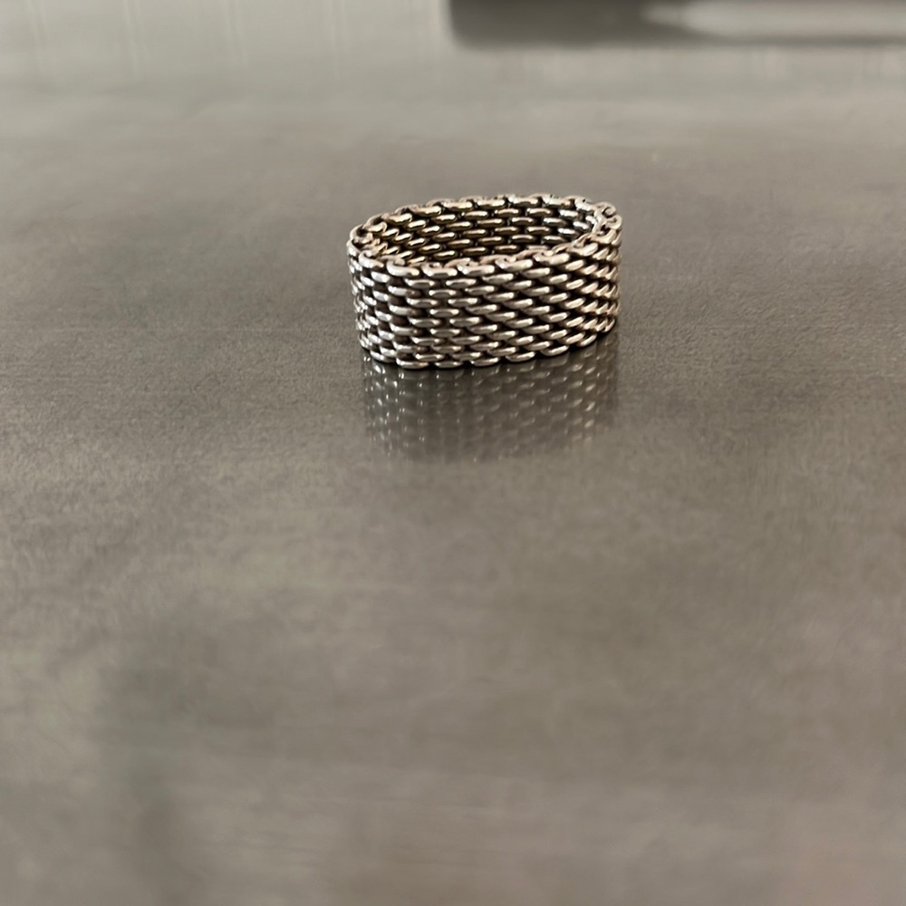 Tiffany sommerset silver ring, size 7